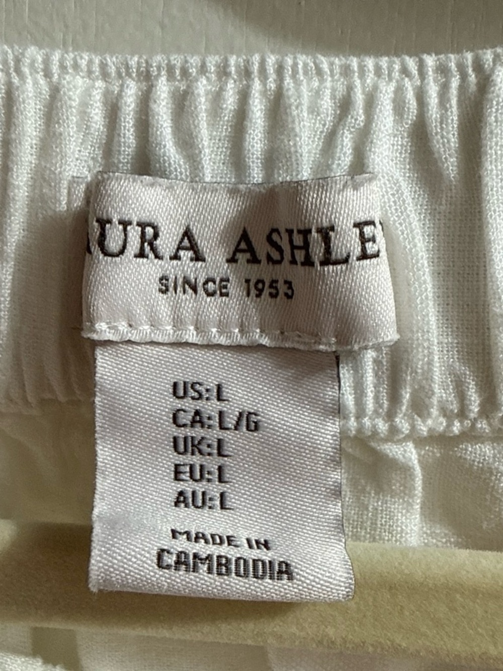 CottageCore White Smocked Waist A-Line Skirt - Picture 2 of 5